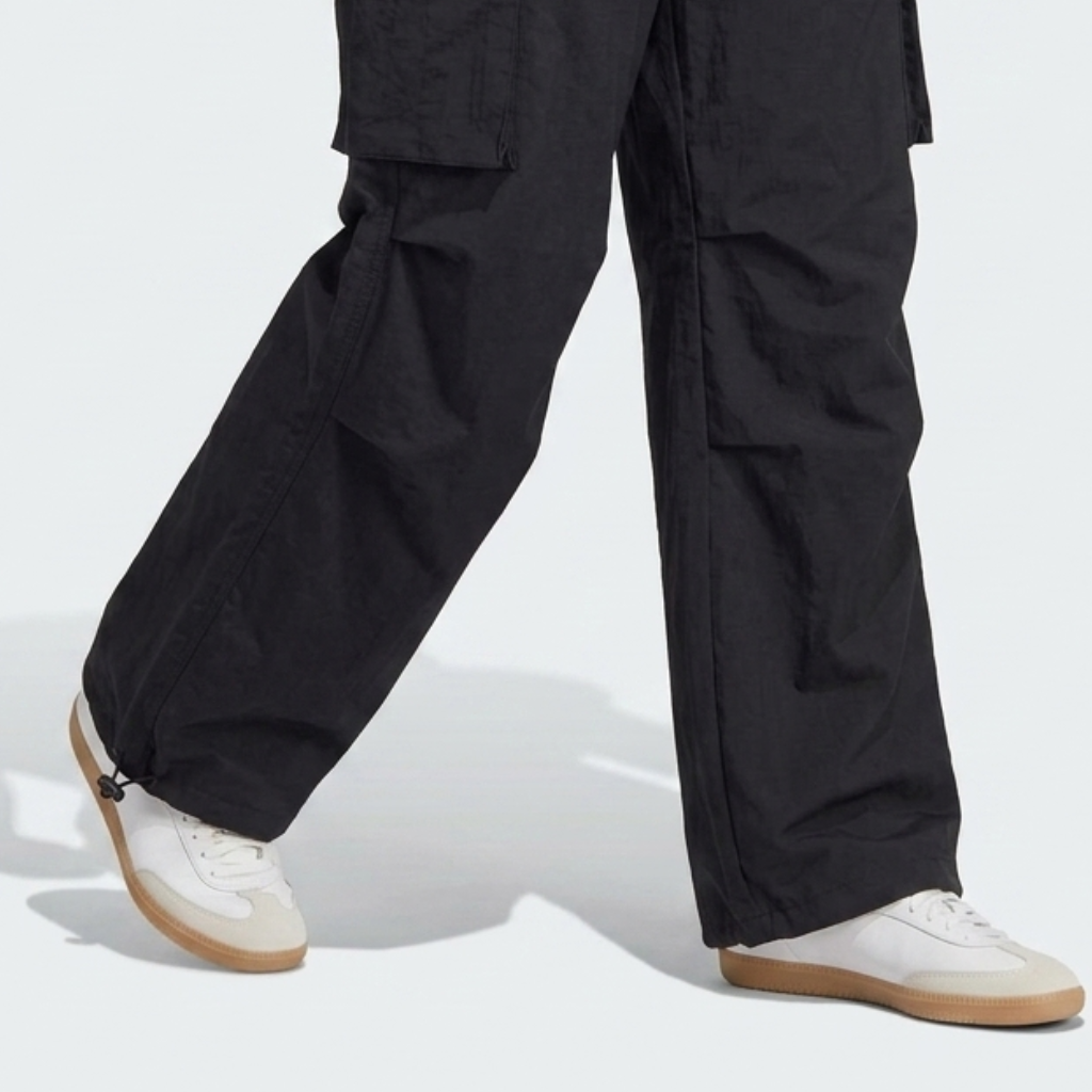 Essential Black Parachute Cargo Pants