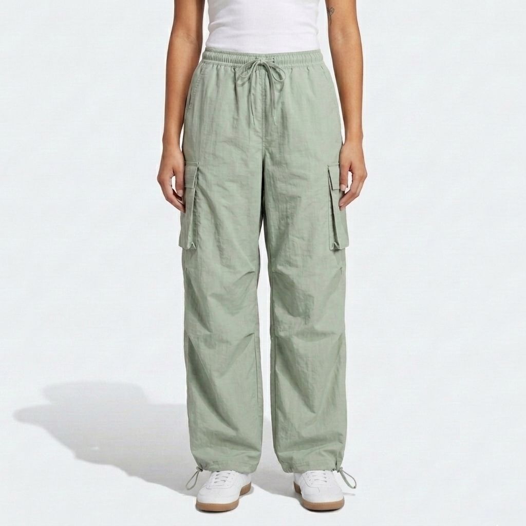 Essential Light Mint Parachute Cargo Pants