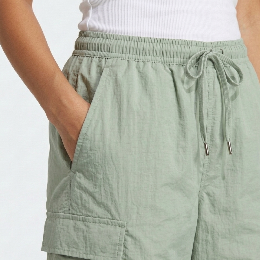 Essential Light Mint Parachute Cargo Pants