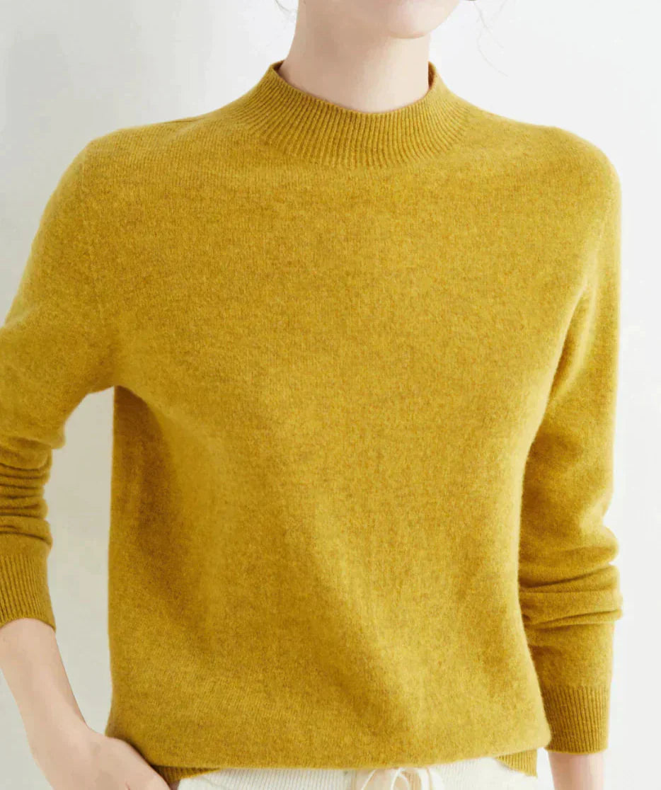 Everyday classic sweater in yellow