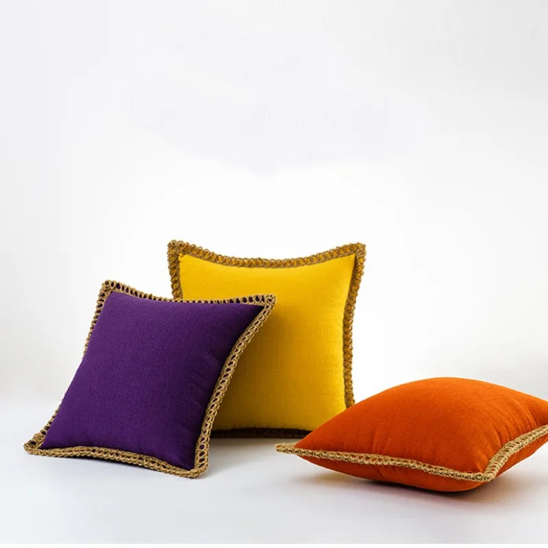 Cotton Linen Decorative Pillow Cover
