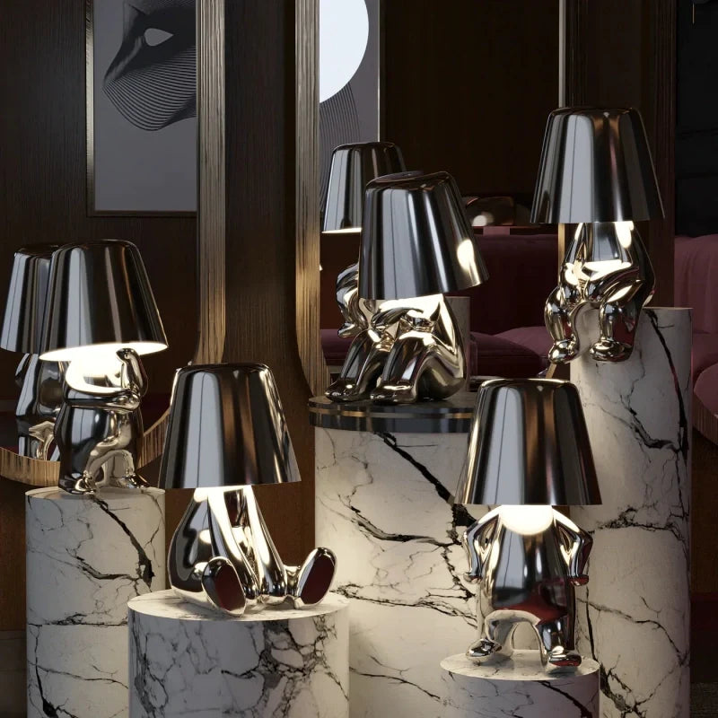 Rechargeable Touch-Control Sculptural Desk Lamp