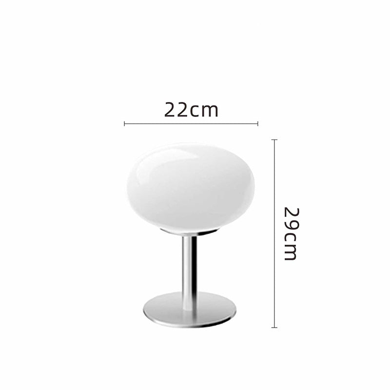Retro Glass Table Lamp with Chrome Base, Italian-Inspired Design