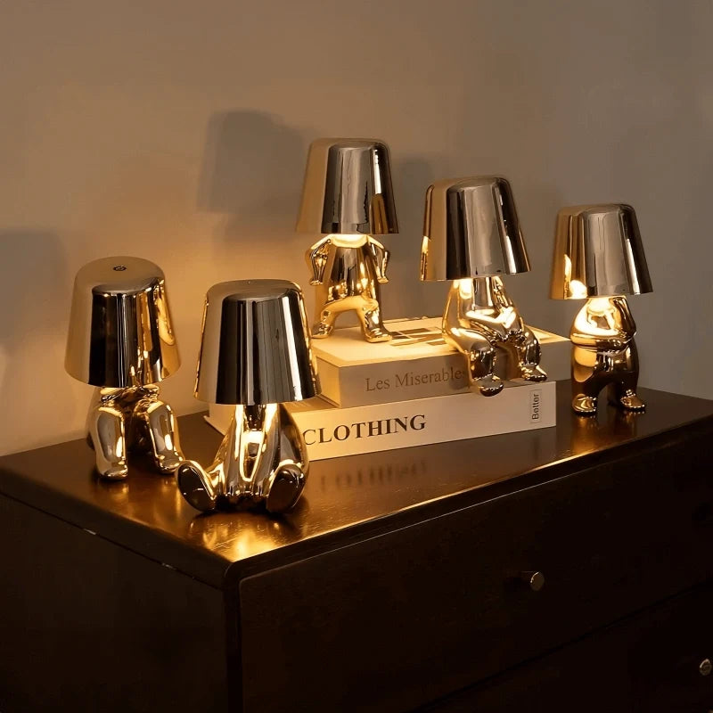 Rechargeable Touch-Control Sculptural Desk Lamp