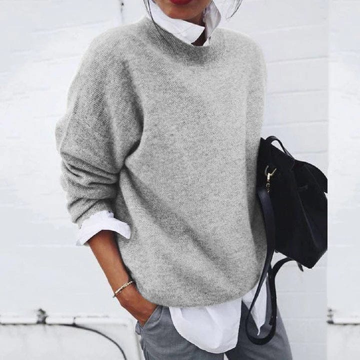 Relaxed fit sweater in gray