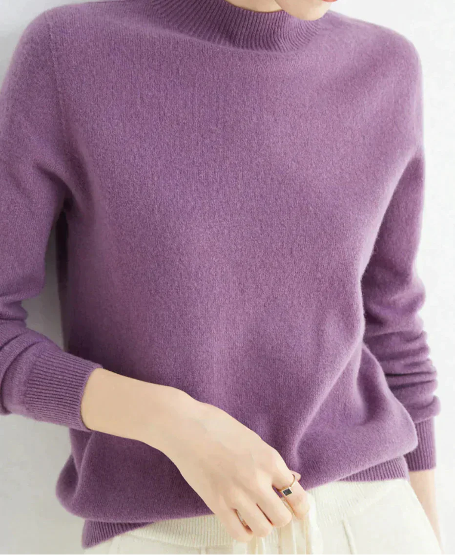 Everyday classic sweater in dark purple