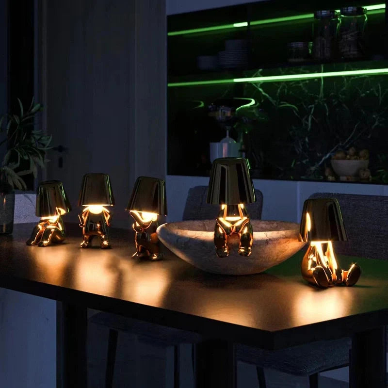 Rechargeable Touch-Control Sculptural Desk Lamp