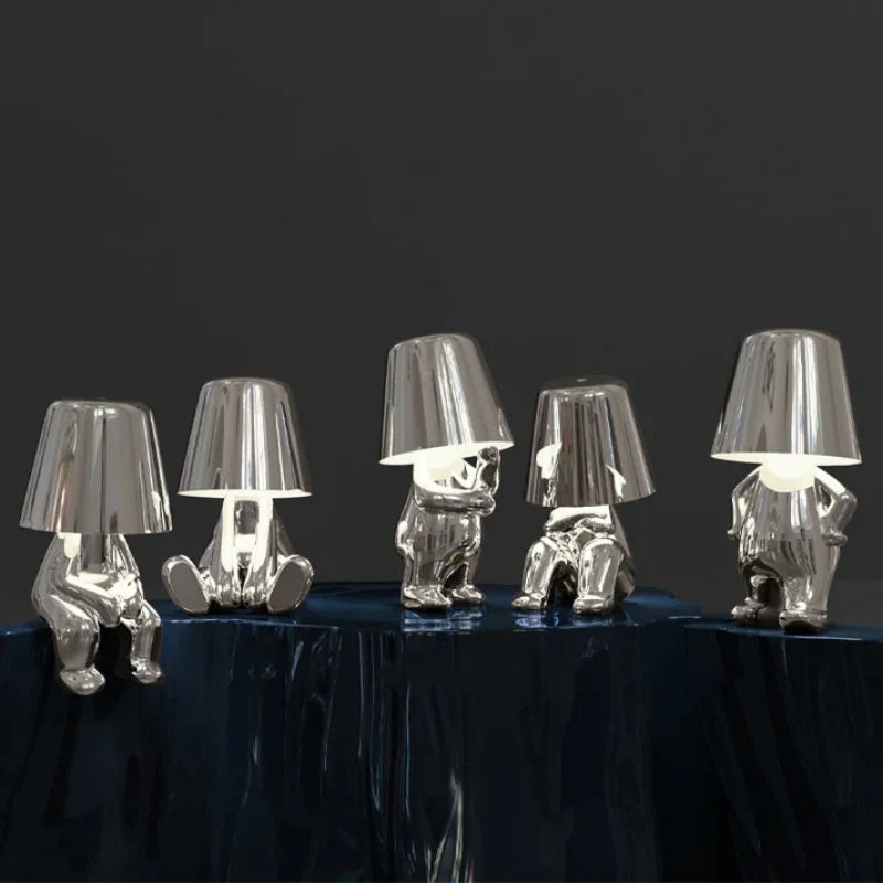 Rechargeable Touch-Control Sculptural Desk Lamp