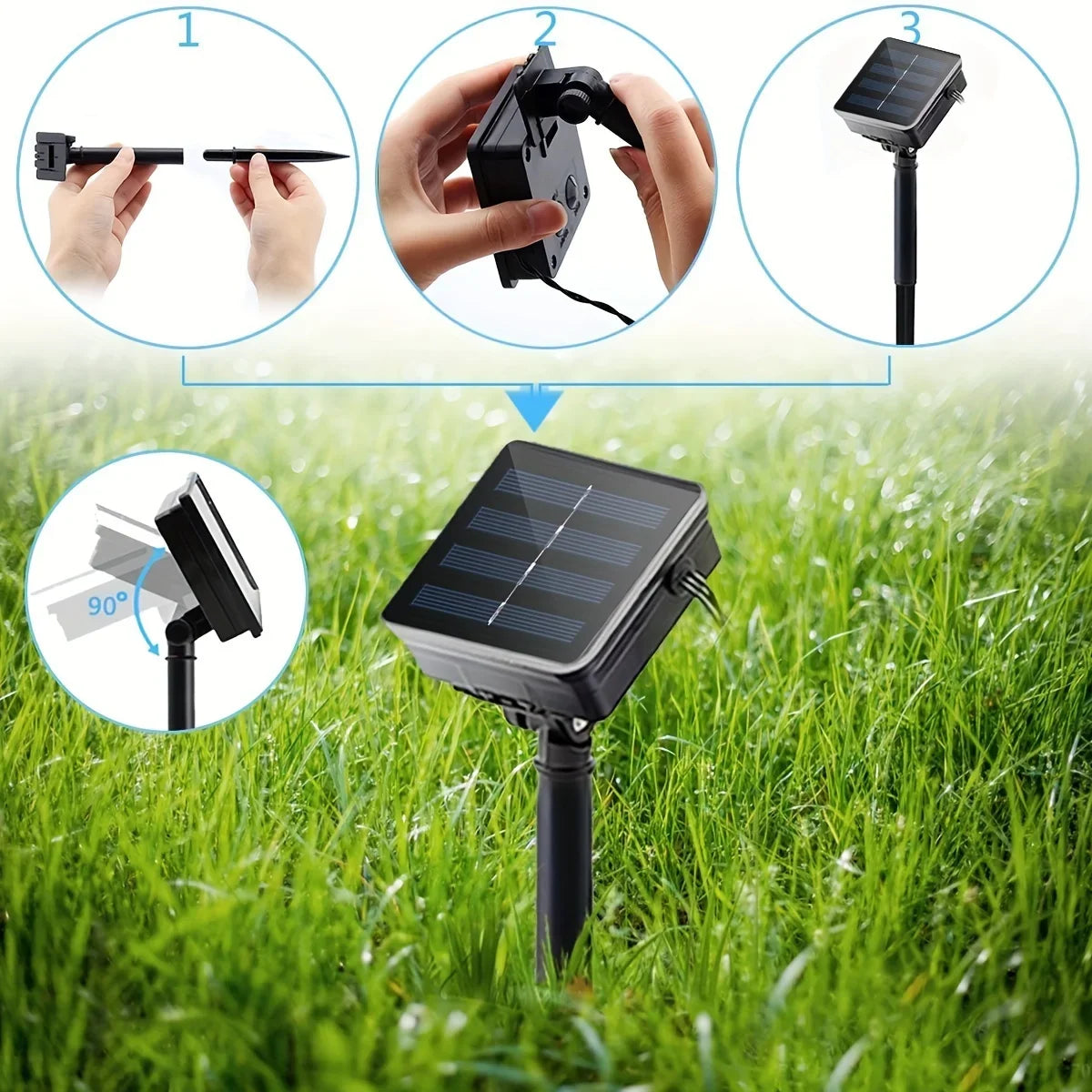 Solar-Powered Hemp Rope Fairy Lights