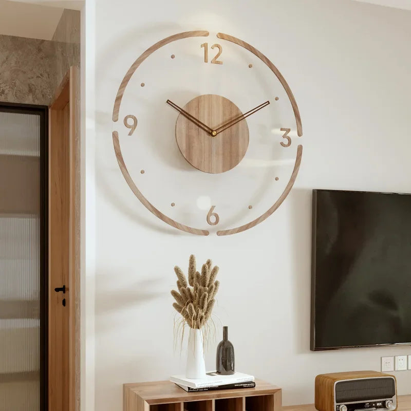 Simple and Elegant Solid Wood Wall Clock
