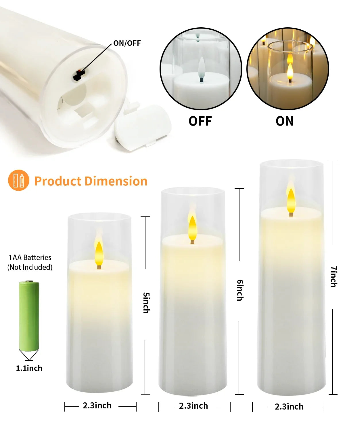 9-Piece Remote Control Flameless Candle Set