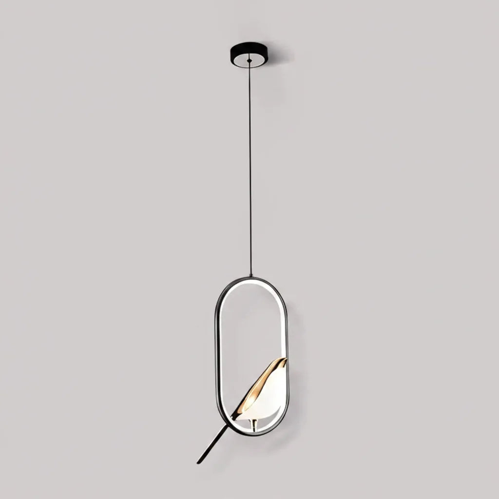 Nordic Bird-Shaped LED Pendant Light, Sculptural Design