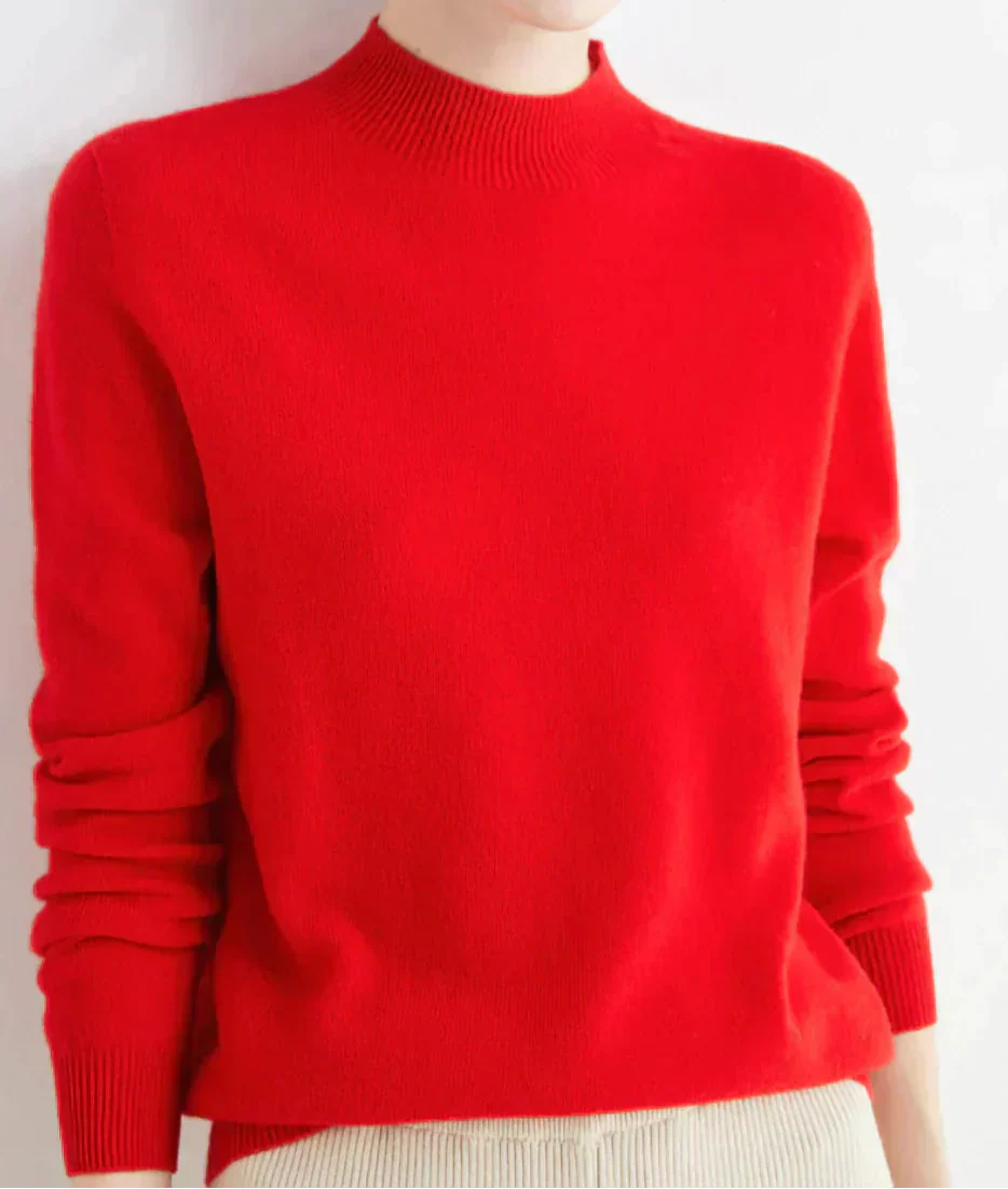 Everyday classic sweater in red