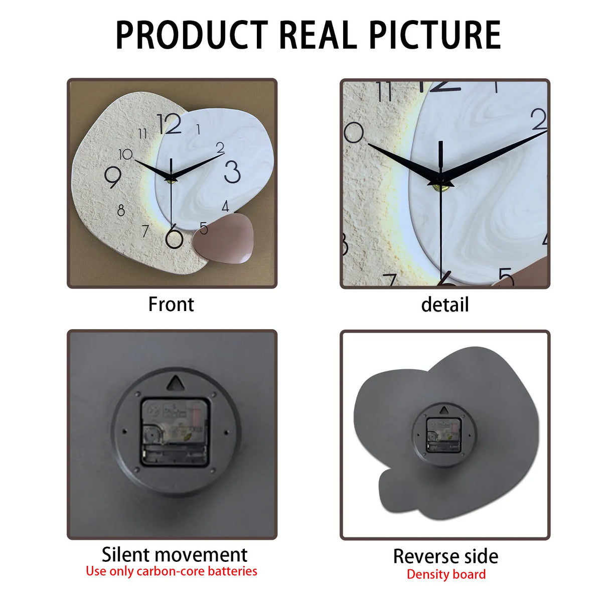 Modern Simple Wall Clock, Silent Quartz Design