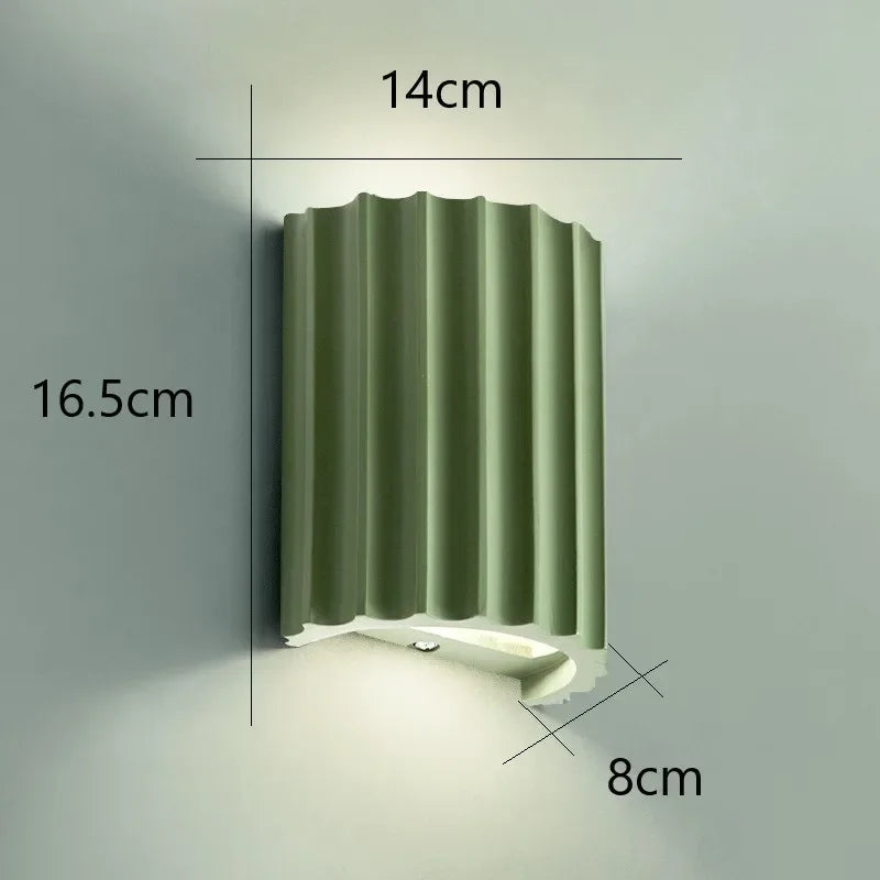 Ribbed Resin Nordic Wall Sconce for Modern Interiors