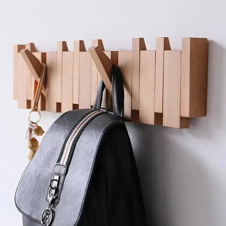 Simplicity Wooden Key Coat Rack
