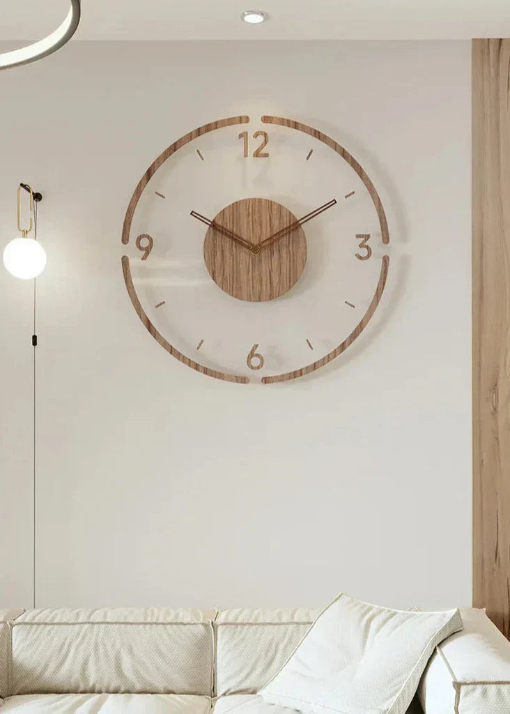 Simple and Elegant Solid Wood Wall Clock
