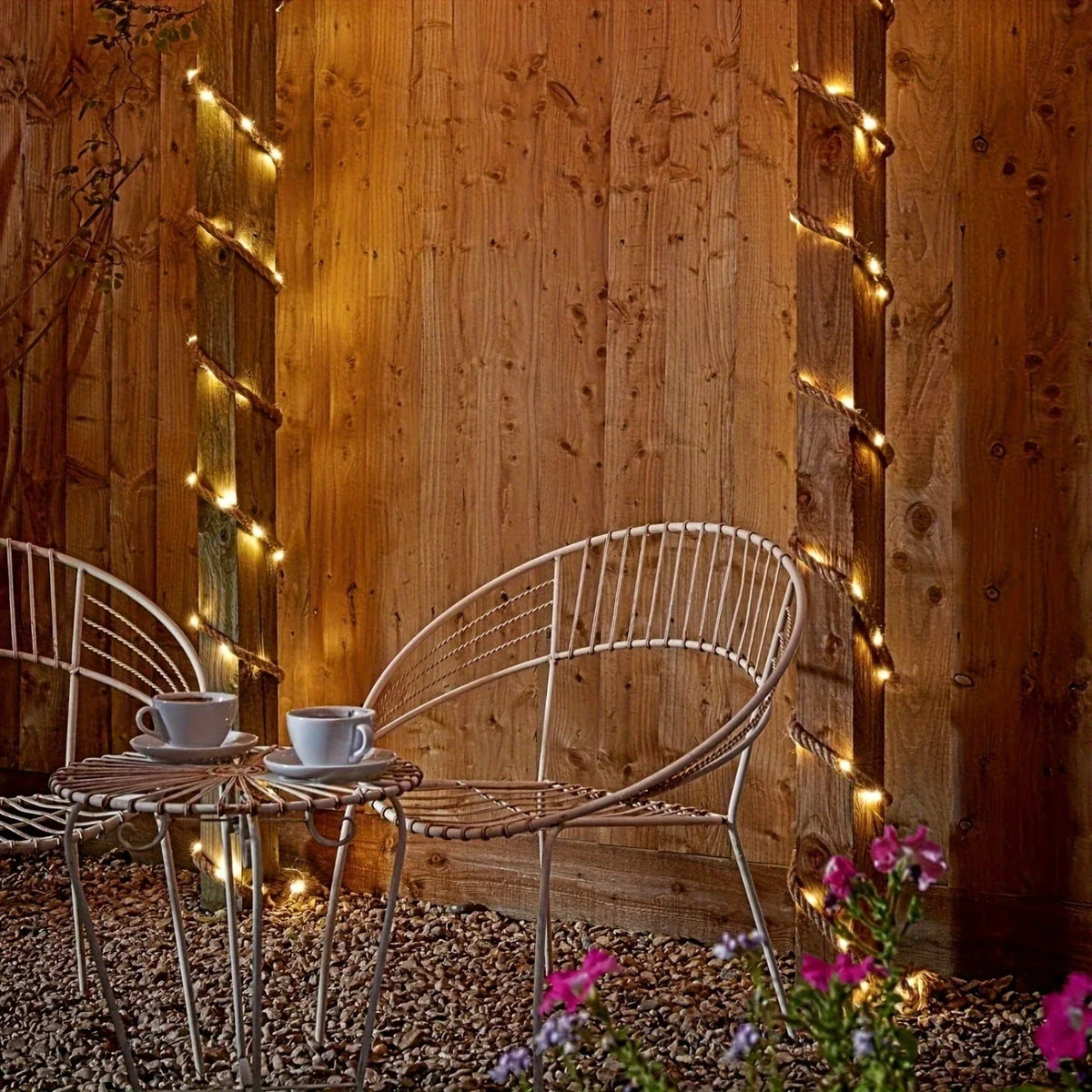 Solar-Powered Hemp Rope Fairy Lights