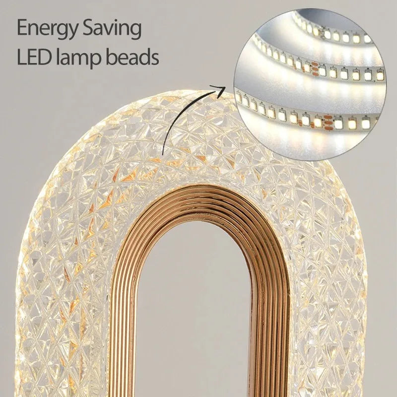 Rechargeable 3D Crystal LED Night Light with Touch Dimmer