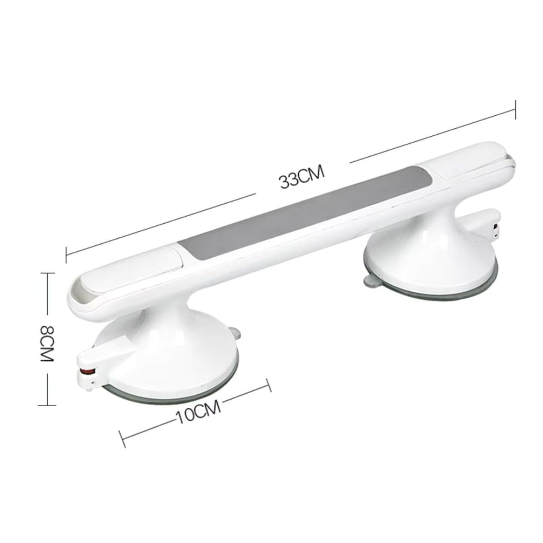 Tool-Free Shower Safety Grab Bar with Lock Indicator
