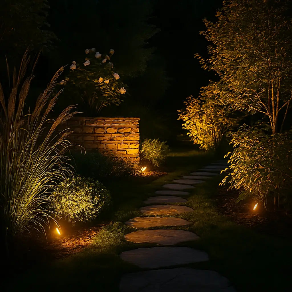 Solar-Powered Color Changing Garden Spotlight
