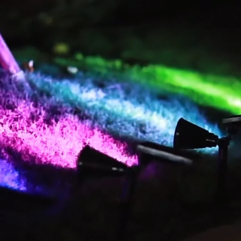 Solar-Powered Color Changing Garden Spotlight