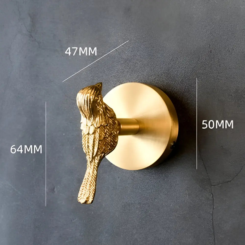 Solid Brass Animal Wall Hook, Gold Finish