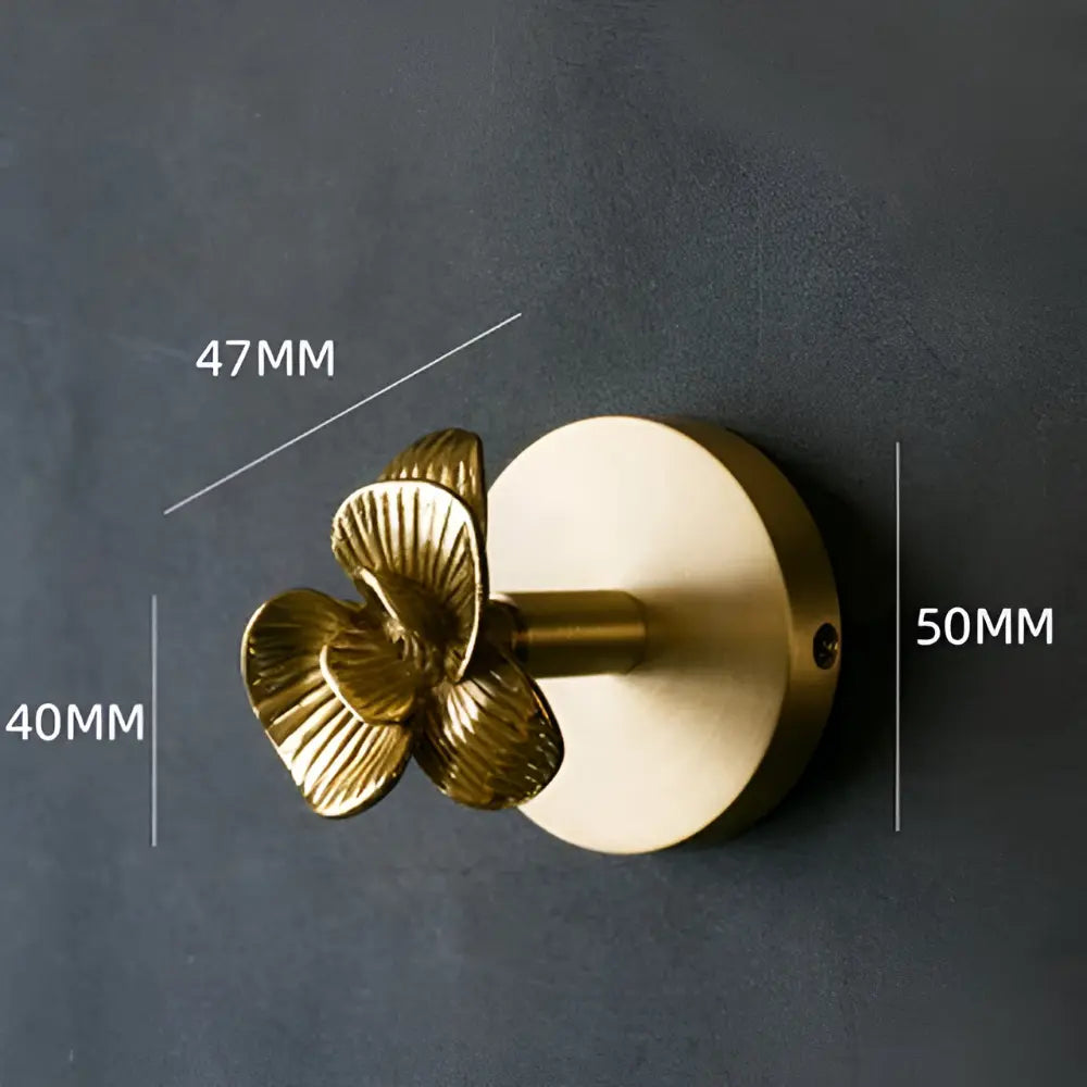 Solid Brass Animal Wall Hook, Gold Finish