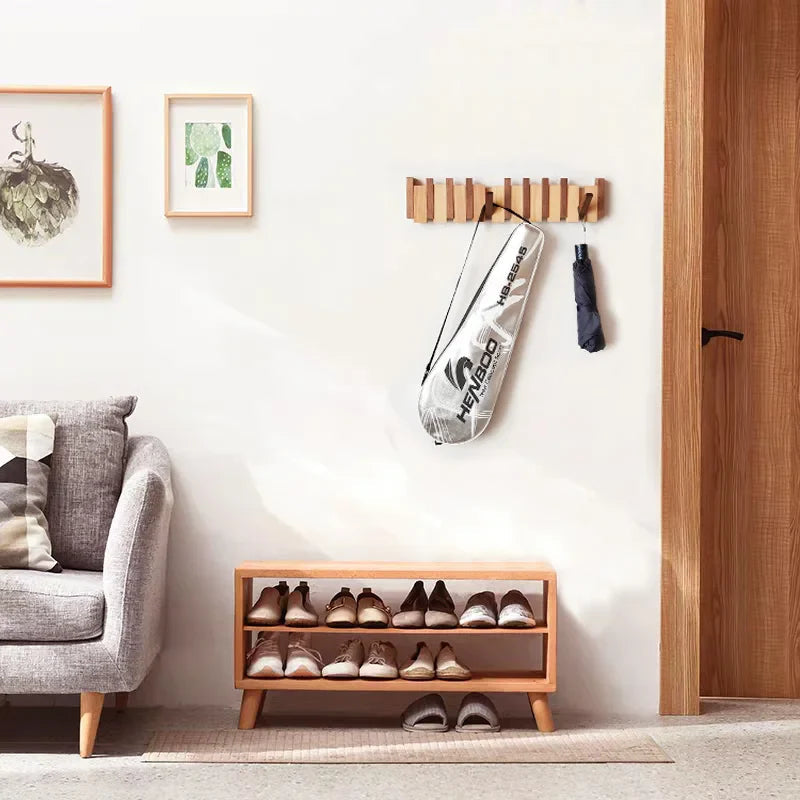 Timeless Scandinavian Wooden Coat Hooks for Wall