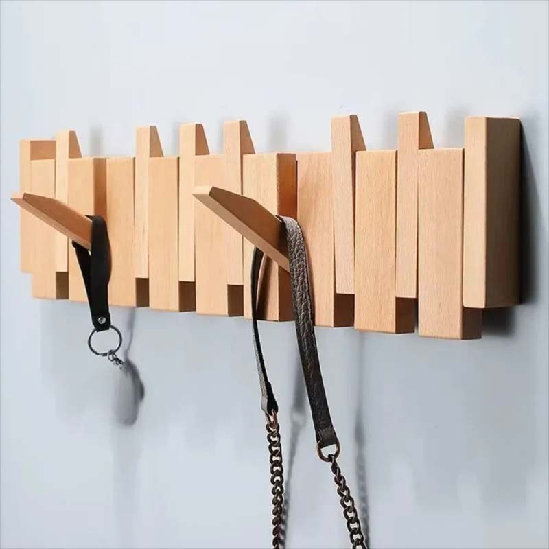 Timeless Scandinavian Wooden Coat Hooks for Wall
