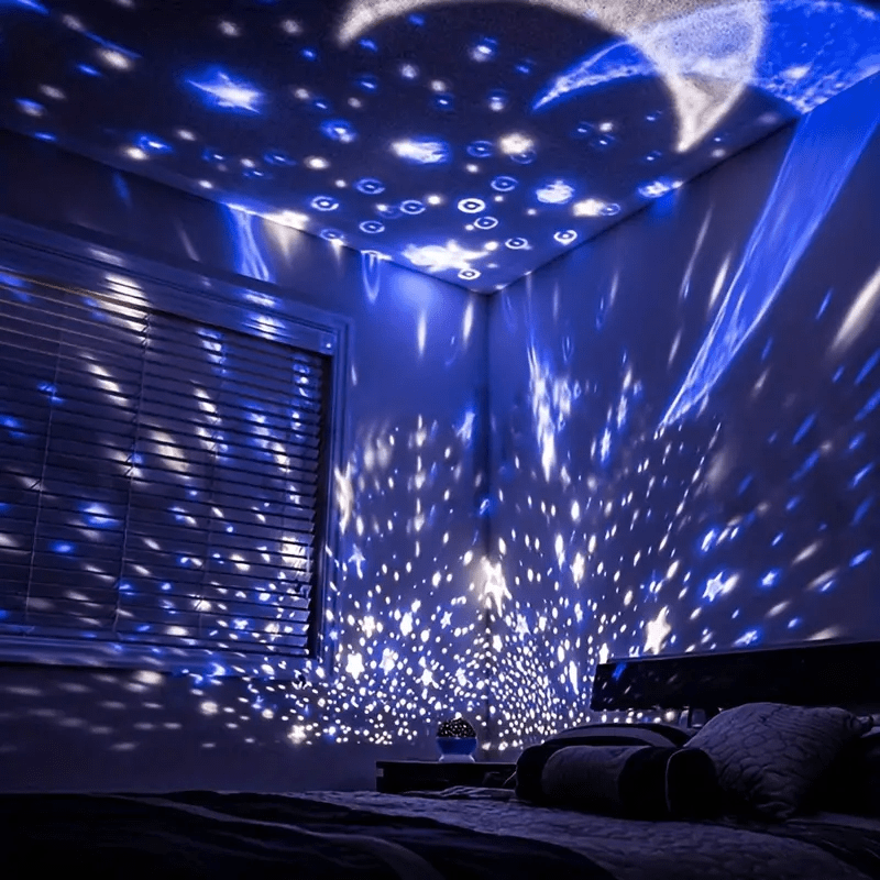 LED Night Light Rotating Star Projector Lamp for Children's Bedroom