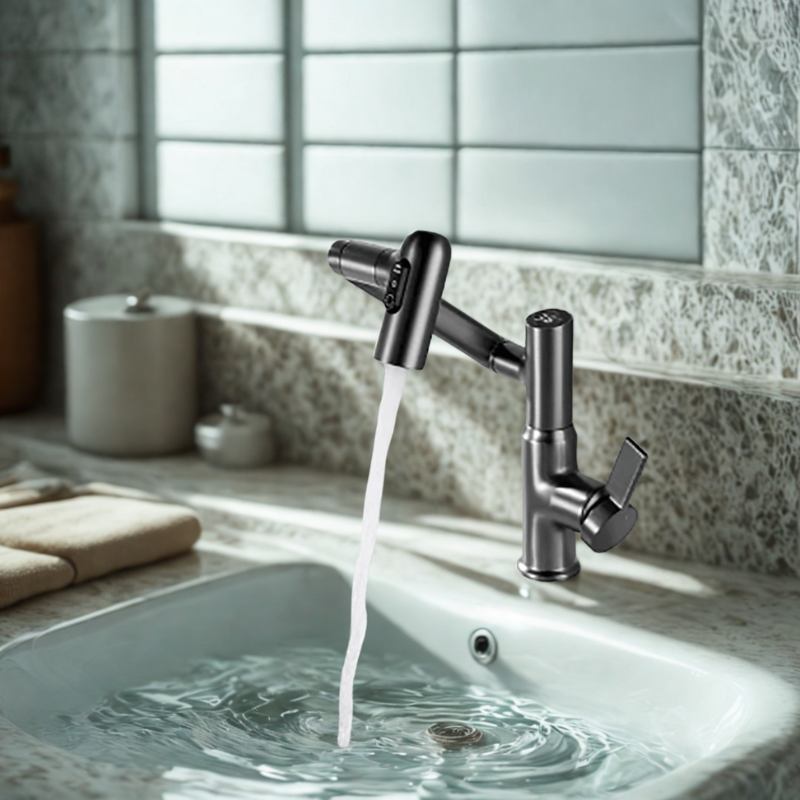 360-Degree Swivel Kitchen Faucet with Temperature Display