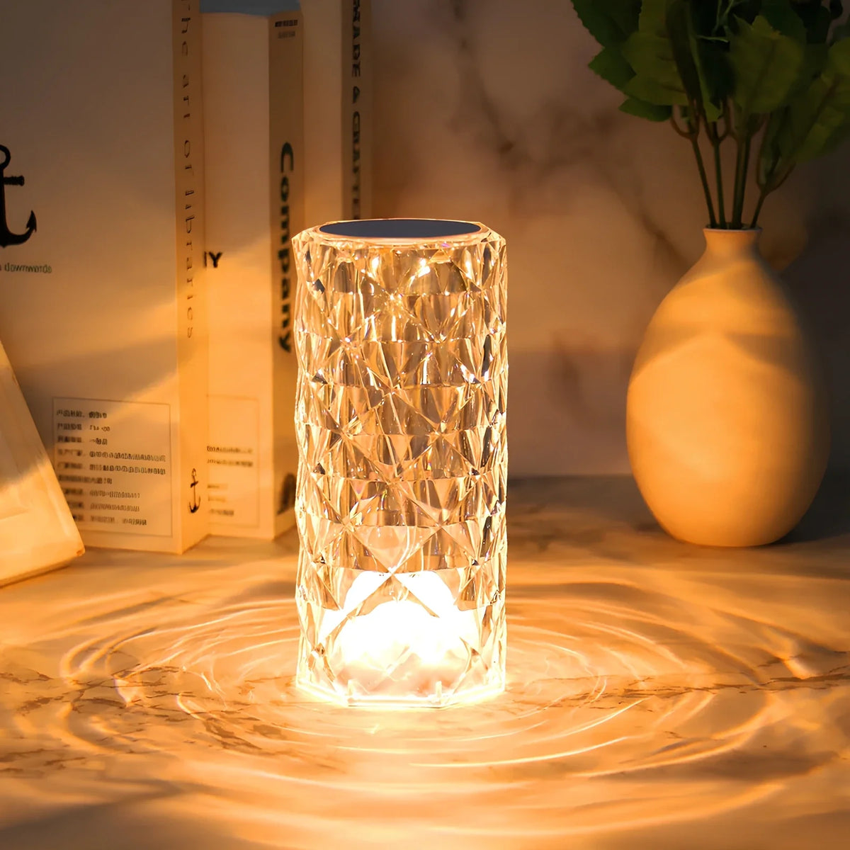 Touch-Control Crystal LED Table Lamp