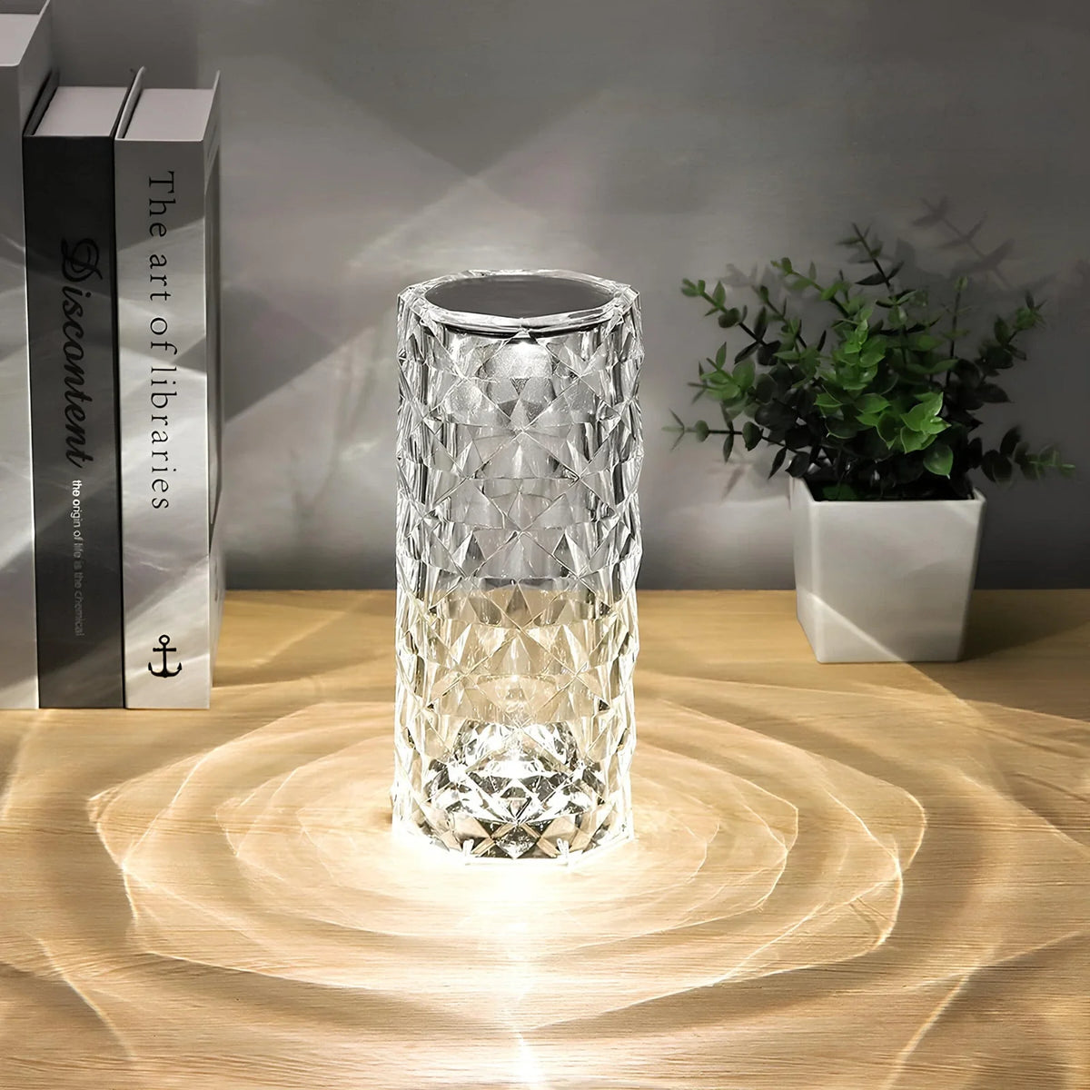 Touch-Control Crystal LED Table Lamp
