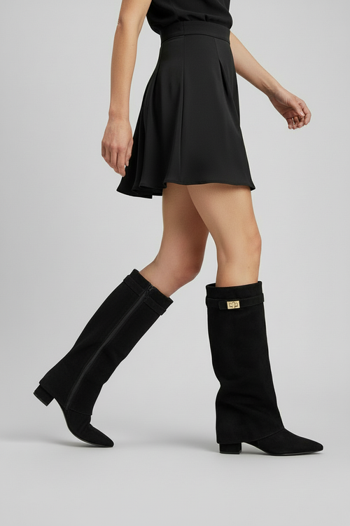 Block heel knee high boot, alternate view