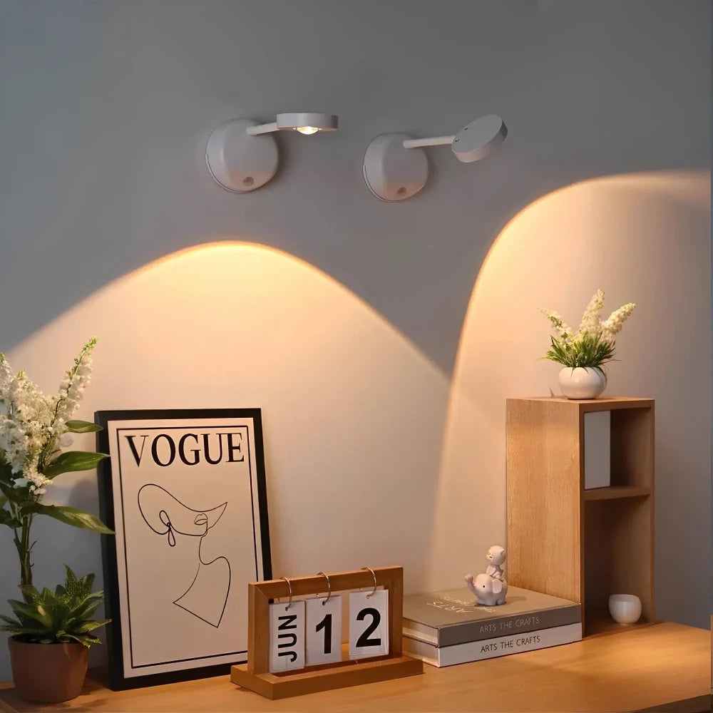 Rotating 360-Degree Motion-Sensor Spotlight