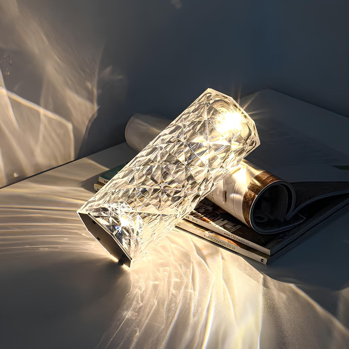 Touch-Control Crystal LED Table Lamp