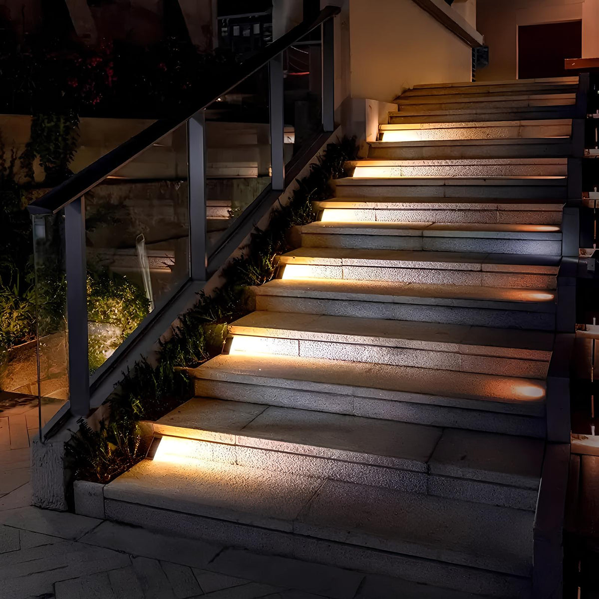 Solar-Powered Outdoor Stair and Deck Lights