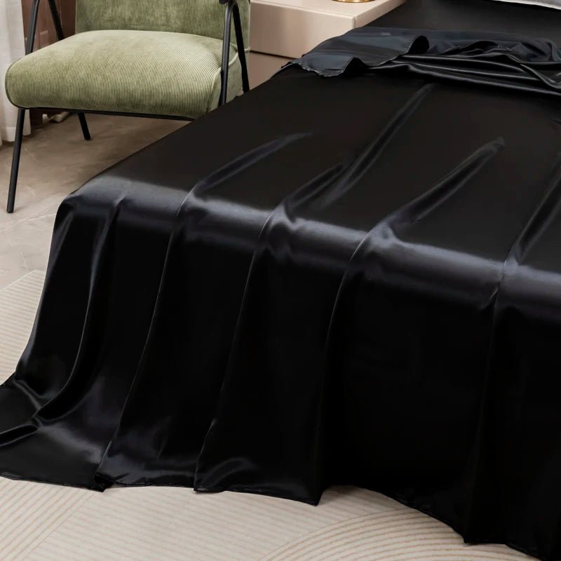 Lightweight Cooling Satin Bed Sheet Set with Pillowcases
