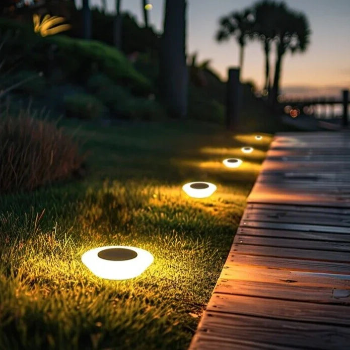 Rust-Proof Solar Outdoor Ground Lights, Pack