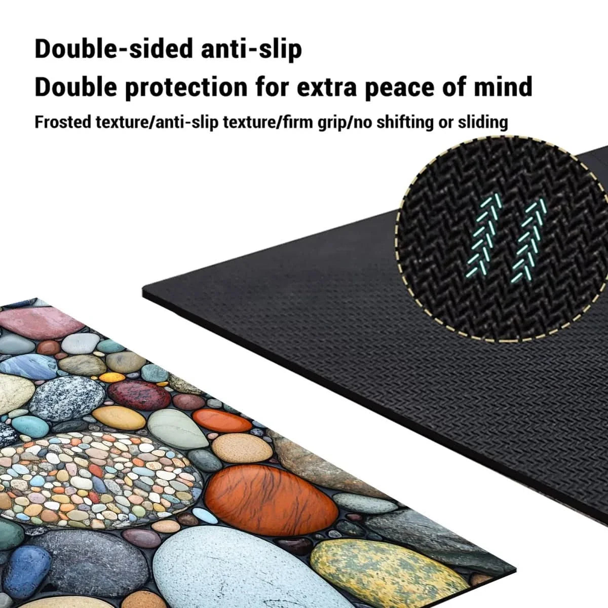 Stone Design Diatomite Non-slip Bath Mat Bathroom Shower Mat