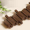 Coat Rack, Wall-Mounted Wood with Folding Hooks