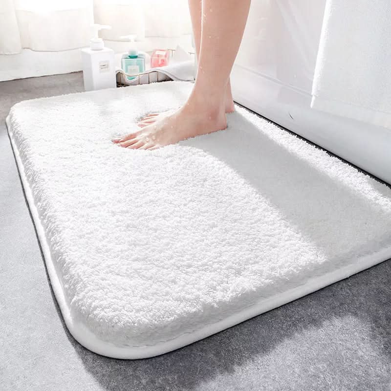 Plush Extra-Thick Microfiber Bath Mat, Non-Slip Backing