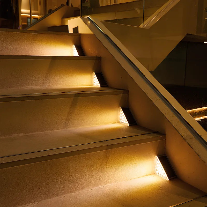 Solar-Powered Outdoor Stair and Deck Lights