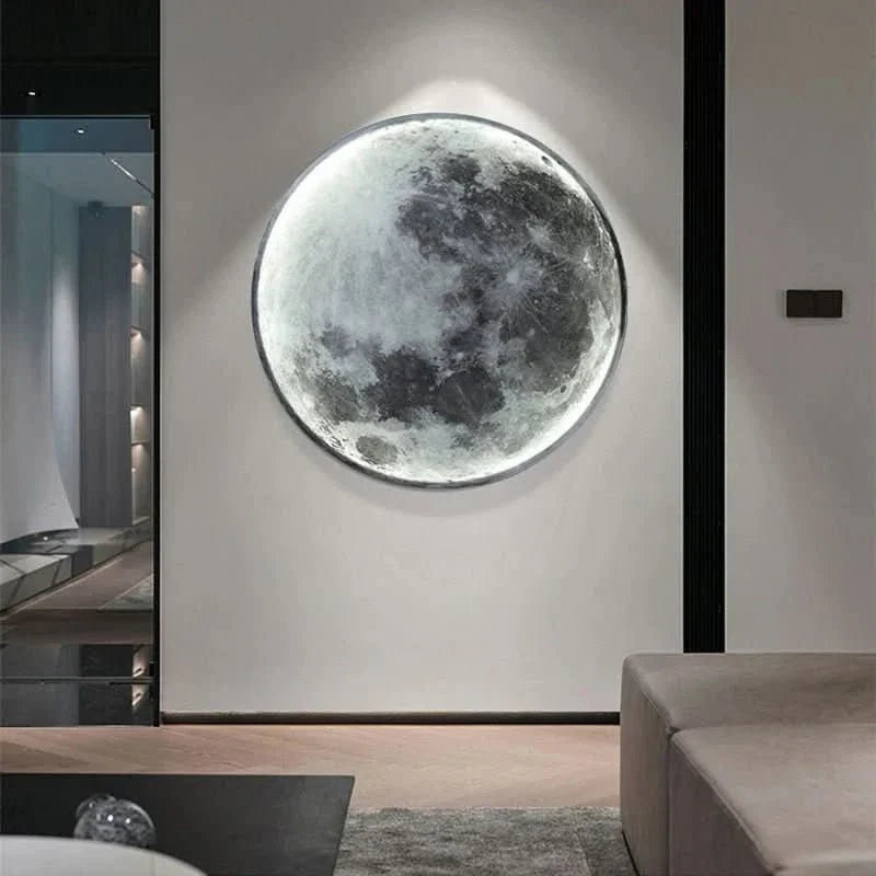 Realistic Moon-Surface Bedroom Lamp