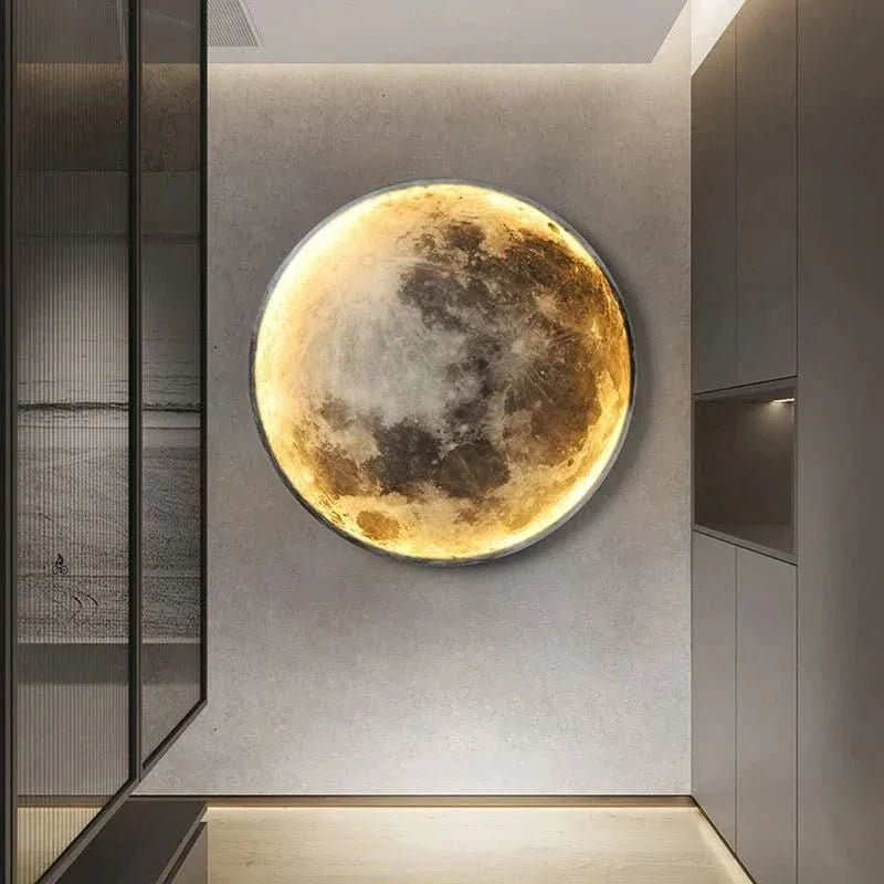 Realistic Moon-Surface Bedroom Lamp
