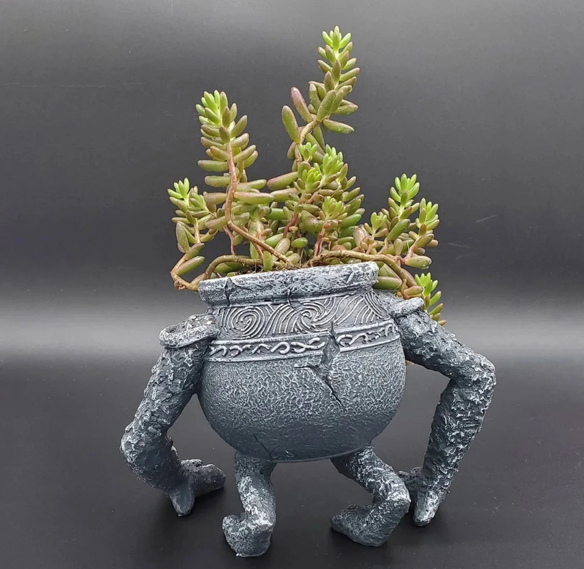 Fantasy Warrior Fist Armor Resin Planter Pot