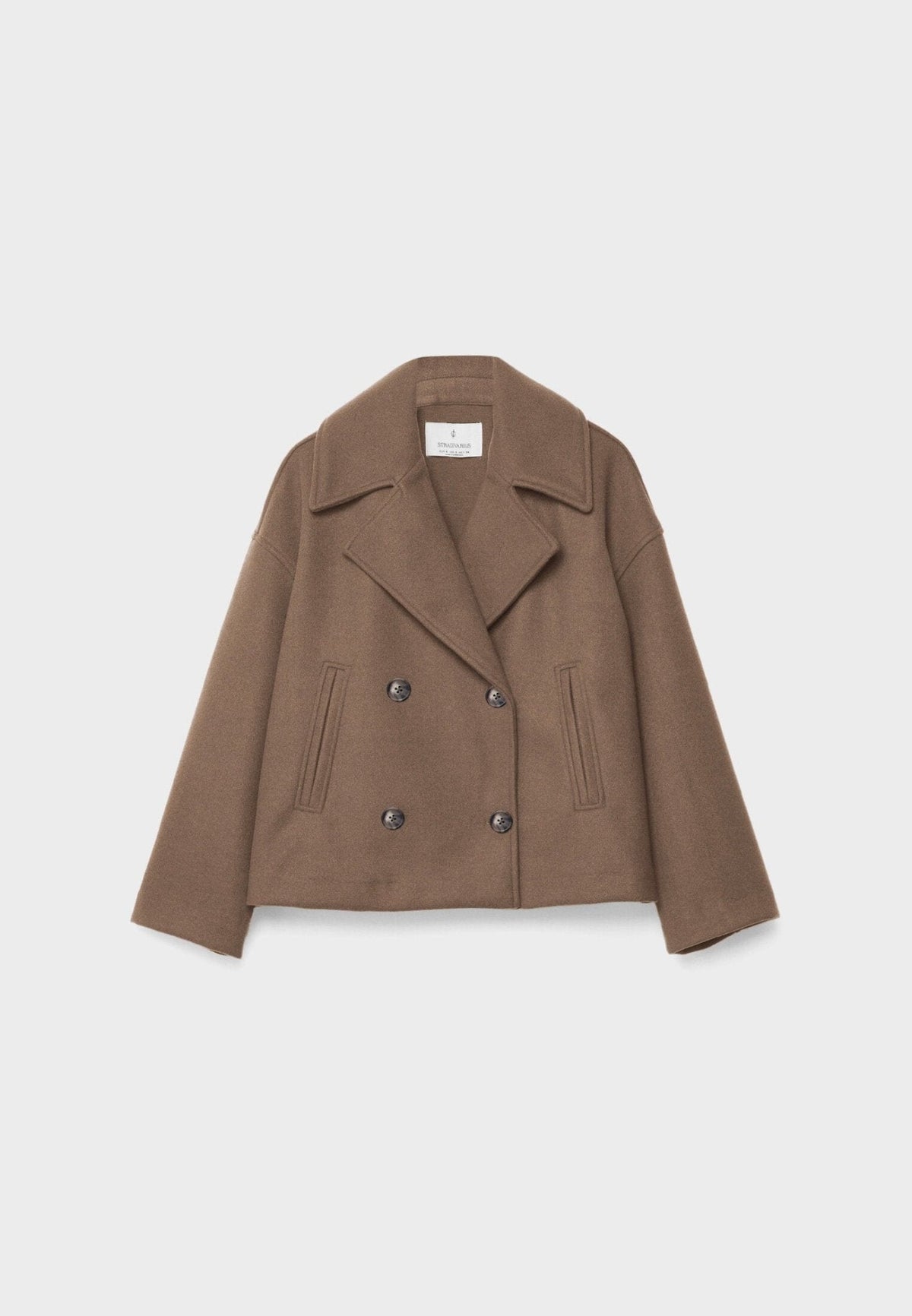 Tailored double-breasted jacket in brown view