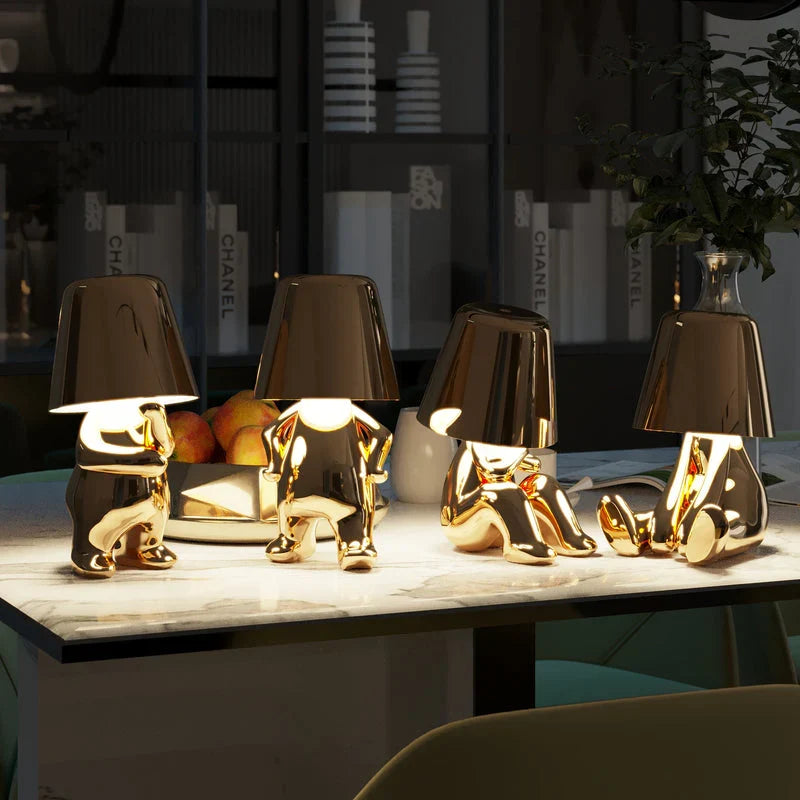 Rechargeable Touch-Control Sculptural Desk Lamp