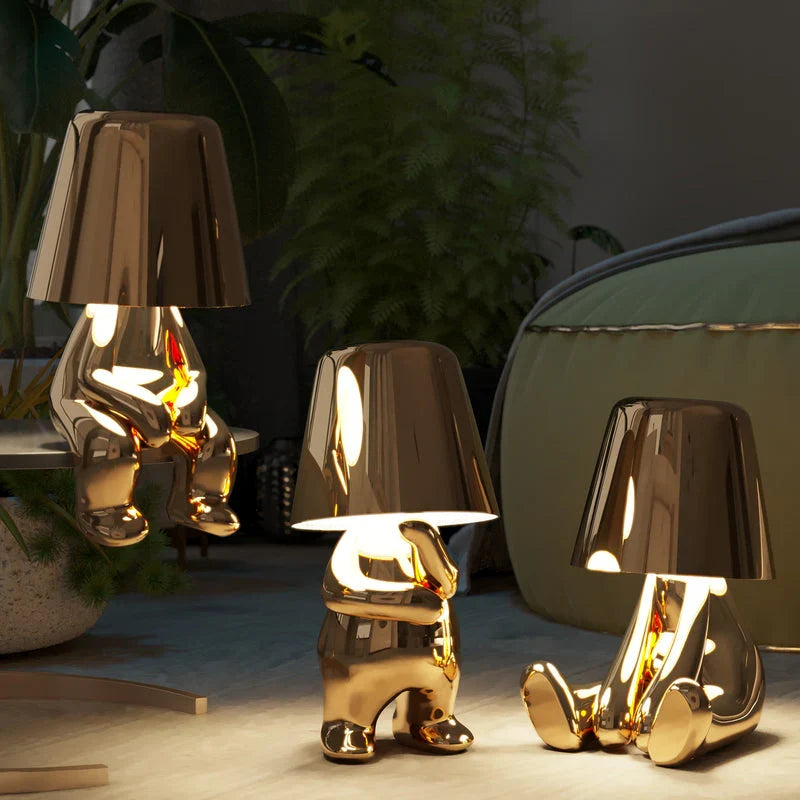 Rechargeable Touch-Control Sculptural Desk Lamp